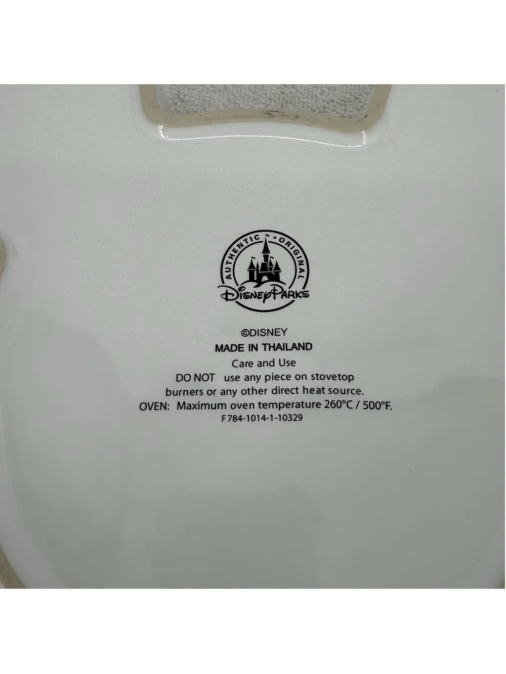 Disney Parks Mickey Mouse White Ceramic Casserole Bakeware Baking Dish w/Lid